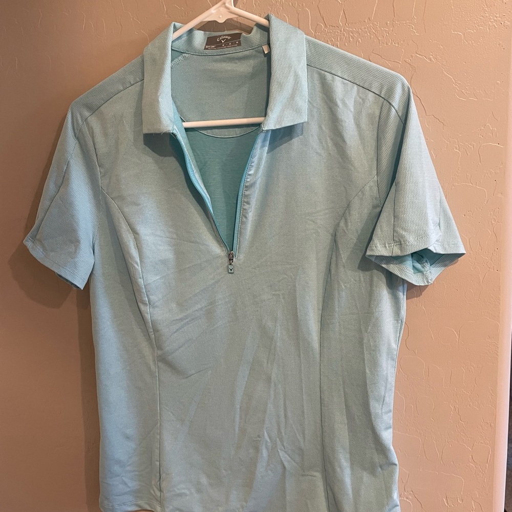 Callaway Light Blue Short Sleeve Golf Shirt